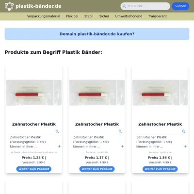 Screenshot plastik-bänder.de