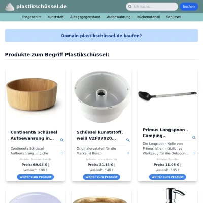 Screenshot plastikschüssel.de