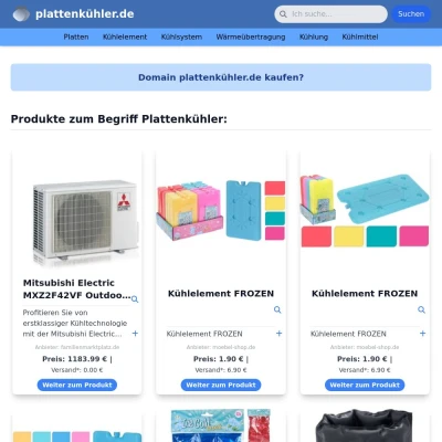 Screenshot plattenkühler.de