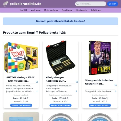 Screenshot polizeibrutalität.de