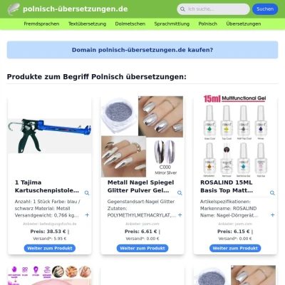 Screenshot polnisch-übersetzungen.de