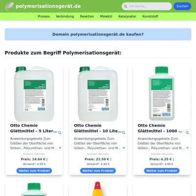 Screenshot polymerisationsgerät.de