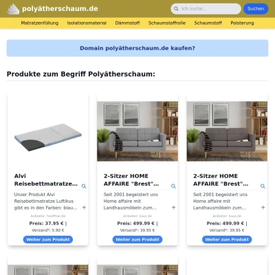 Screenshot polyätherschaum.de