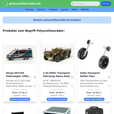 Screenshot polyurethanräder.de