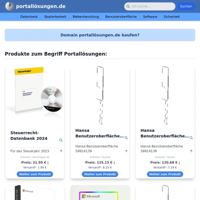Screenshot portallösungen.de