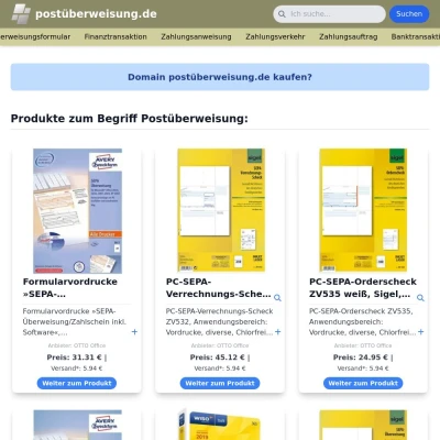 Screenshot postüberweisung.de