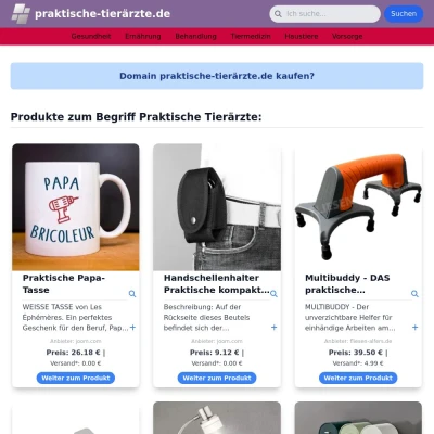 Screenshot praktische-tierärzte.de