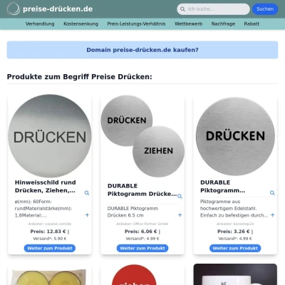 Screenshot preise-drücken.de