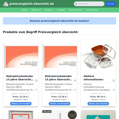 Screenshot preisvergleich-übersicht.de
