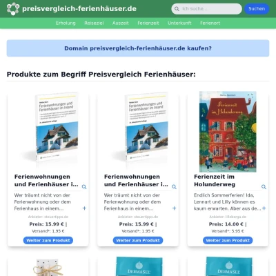 Screenshot preisvergleich-ferienhäuser.de