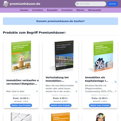 Screenshot premiumhäuser.de
