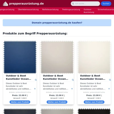 Screenshot prepperausrüstung.de