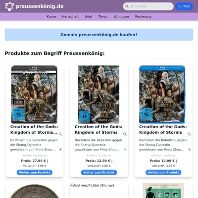 Screenshot preussenkönig.de