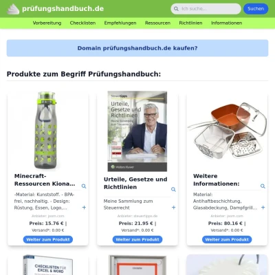 Screenshot prüfungshandbuch.de