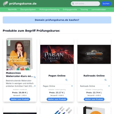 Screenshot prüfungskurse.de