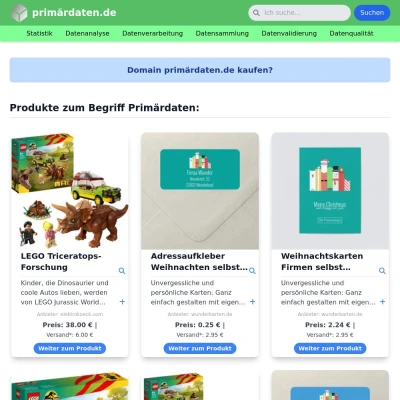 Screenshot primärdaten.de