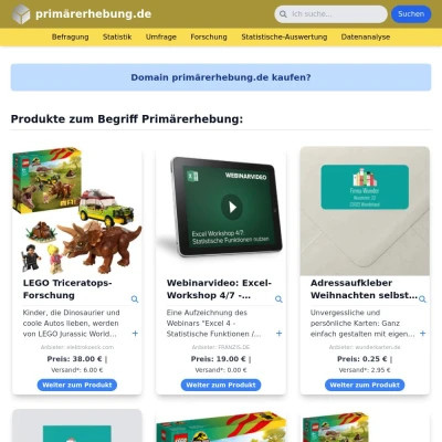 Screenshot primärerhebung.de