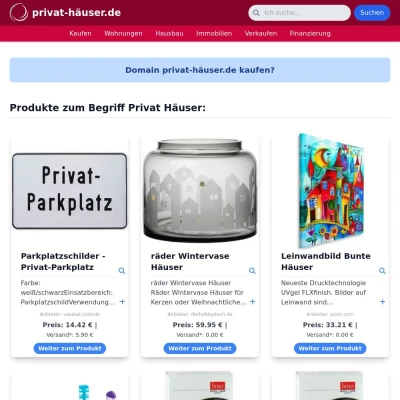 Screenshot privat-häuser.de