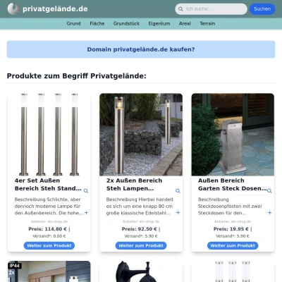 Screenshot privatgelände.de