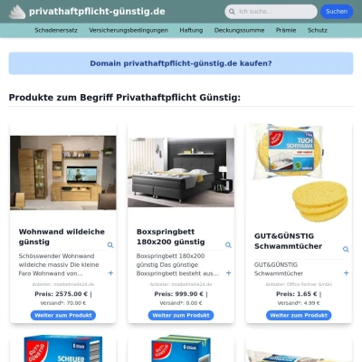 Screenshot privathaftpflicht-günstig.de