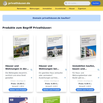 Screenshot privathäuser.de