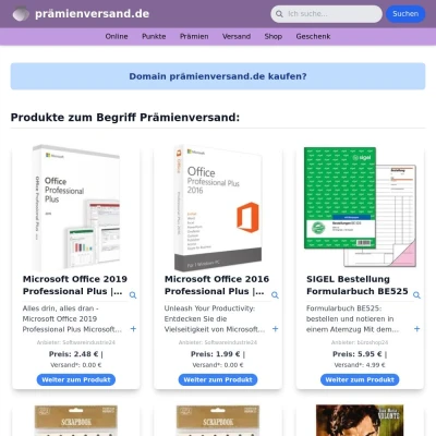 Screenshot prämienversand.de