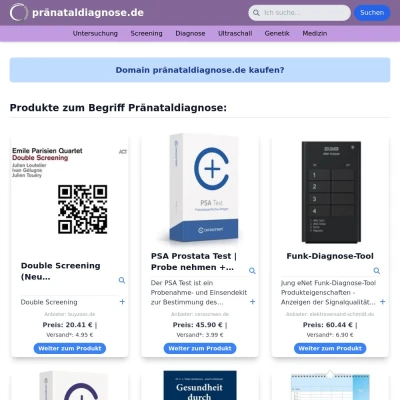 Screenshot pränataldiagnose.de