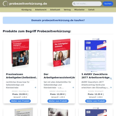 Screenshot probezeitverkürzung.de