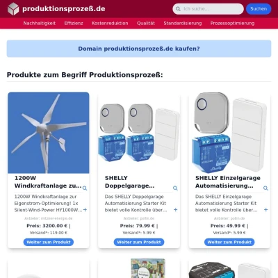 Screenshot produktionsprozeß.de