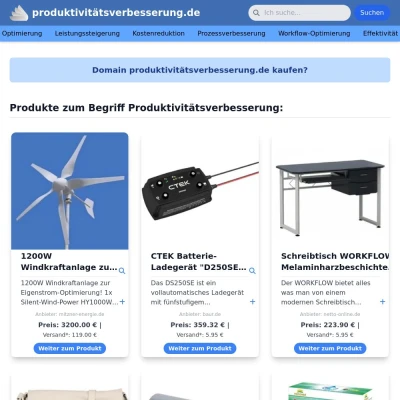 Screenshot produktivitätsverbesserung.de