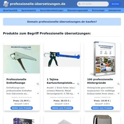 Screenshot professionelle-übersetzungen.de