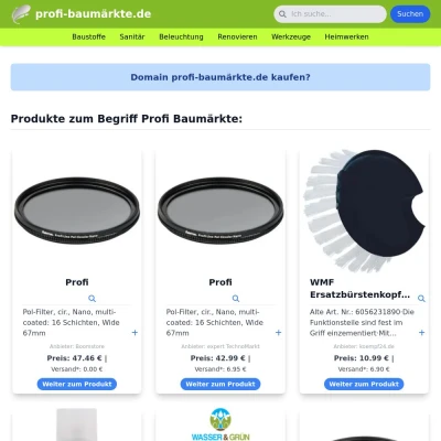 Screenshot profi-baumärkte.de