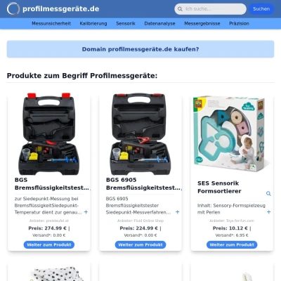 Screenshot profilmessgeräte.de