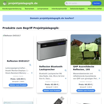 Screenshot projektpädagogik.de