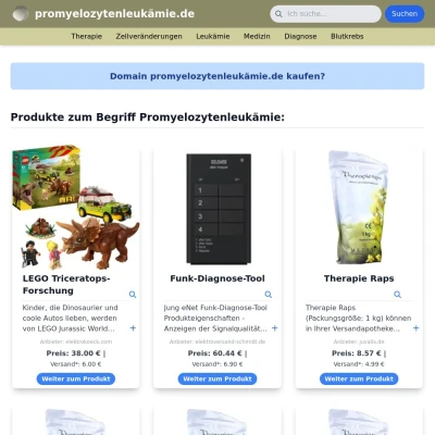 Screenshot promyelozytenleukämie.de