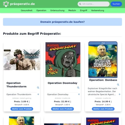Screenshot präoperativ.de