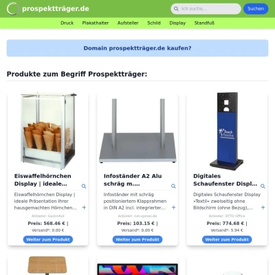 Screenshot prospektträger.de