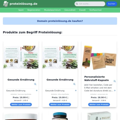 Screenshot proteinlösung.de