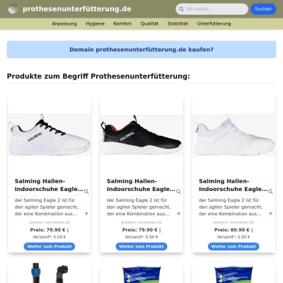 Screenshot prothesenunterfütterung.de