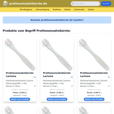 Screenshot prothesenzahnbürste.de