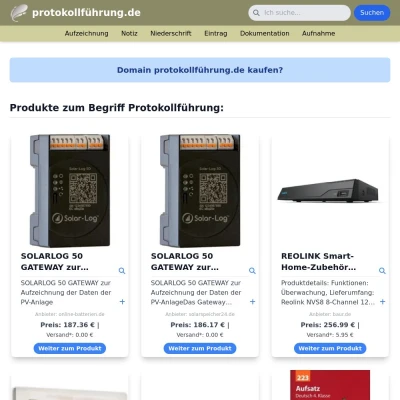 Screenshot protokollführung.de