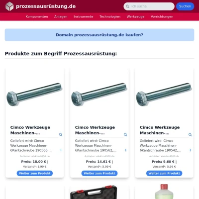 Screenshot prozessausrüstung.de