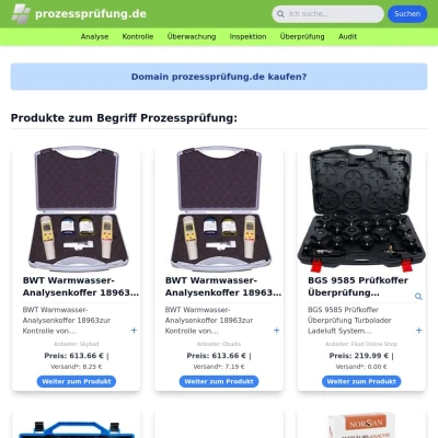 Screenshot prozessprüfung.de