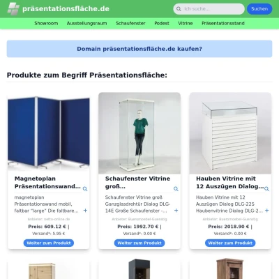 Screenshot präsentationsfläche.de