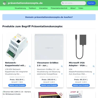 Screenshot präsentationskonzepte.de