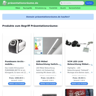 Screenshot präsentationsräume.de