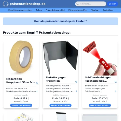 Screenshot präsentationsshop.de