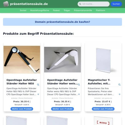 Screenshot präsentationssäule.de