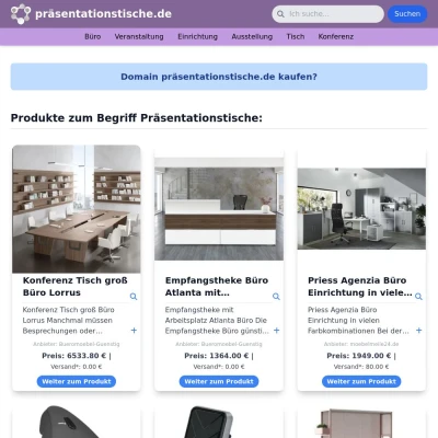 Screenshot präsentationstische.de