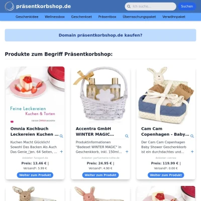 Screenshot präsentkorbshop.de